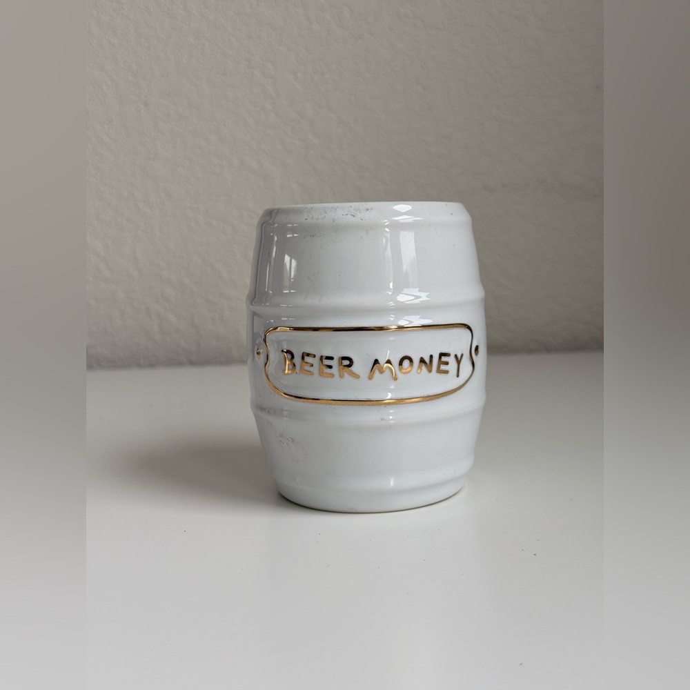 Antique ceramic comedy money bank